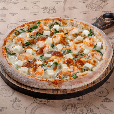 Пицца с креветками и сыром Рикотта в Braubauer по цене 840 ₽
