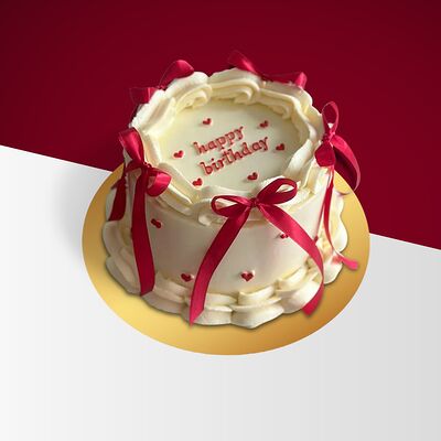Бенто-тортик ламбе с атласными лентами в Farina Ватрушкина по цене 1990 ₽