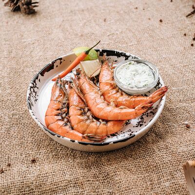 Тигровые креветки гриль в Кафе-парк Теремок по цене 590 ₽