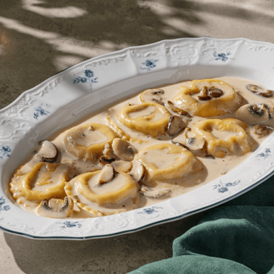 Равиоли с картофелем, грибами и трюфелем в Bona по цене 980 ₽