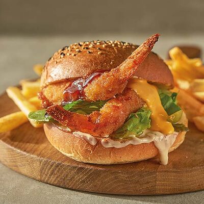 Бургер с креветками в Колбасофф по цене 770