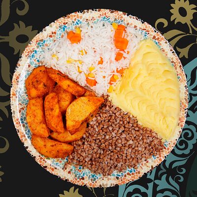 Картофель по-деревенски на пару в Татлы Чорсу Халяль по цене 209 ₽