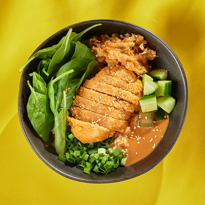 Донбури с цыплёнком кацу и медово-кунжутным соусом в ASIATIQ Ramen-Bar по цене 570 ₽