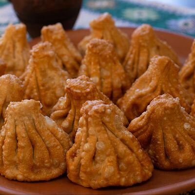 Хинкали классика жареные 3шт в Грузинский дом марабда по цене 365 ₽