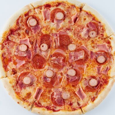 Пицца 4 мяса 30 см в Невидалия по цене 910 ₽