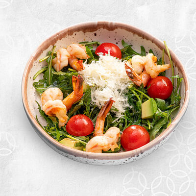 Салат Руккола с креветками в Река Море по цене 695 ₽