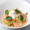 Фрегола с копченым лососем и сыром страчателла в Osteria Mario по цене 910