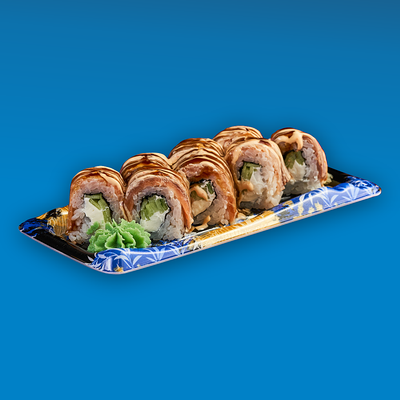 Абури салмон (Ролл с опаленным лососем) в Yume sushi по цене 890 ₽
