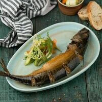 Скумбрия горячего копчения с овощами в Баклажан в ТЦ 