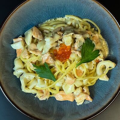 Спагетти с морепродуктами в Yummy Sushi по цене 1060 ₽