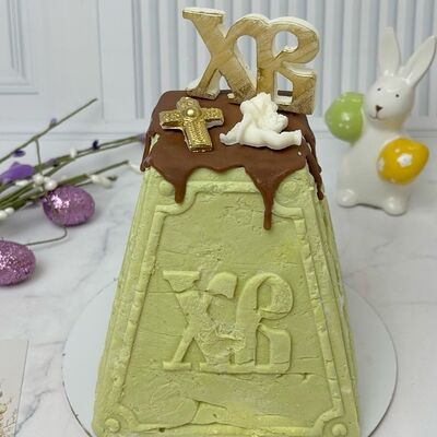 Пасха Фисташковая с малиной в Кондитерская Конфетка Питер по цене 2300 ₽