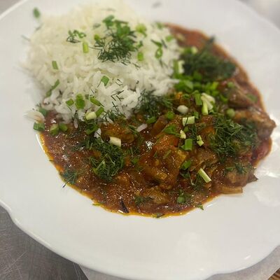 Соте из свинины с рисом в Shawerma Time по цене 515 ₽