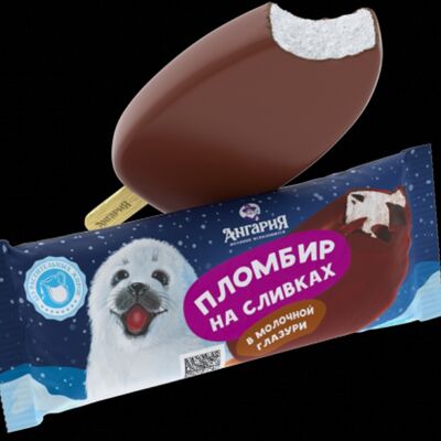 Пломбир на сливках в молочной глазури в Планета мороженого по цене 123 ₽