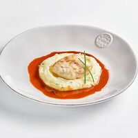 Треска с картофельным пюре и соусом биск в Trattoria Fornetto