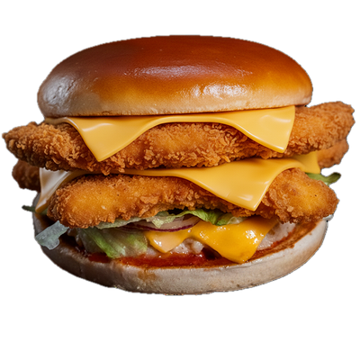 Чикен чизбургер double в Fat house по цене 530 ₽