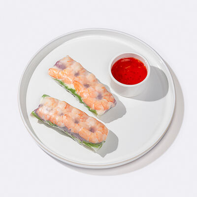 Спринг роллы с креветкой в Много лосося по цене 640