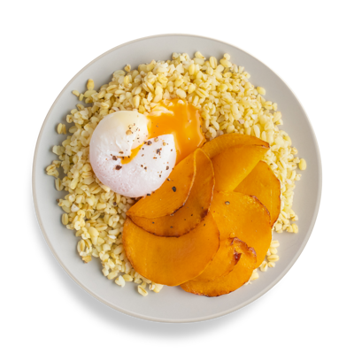 Булгур с печеной тыквой и яйцом пашот в Готово китчен по цене 237 ₽