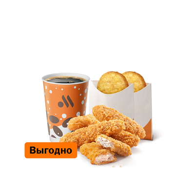 Стрипсы (5 шт.) Большой Комбо в Вкусно – и точка по цене 470 ₽