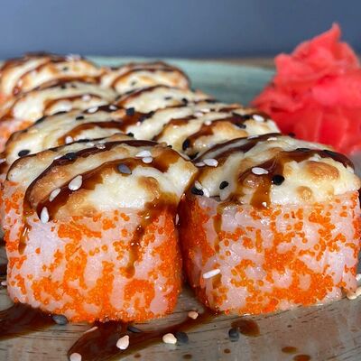 Запеченный ролл Тамаго Лайт в Ваби-Саби Халяль по цене 460