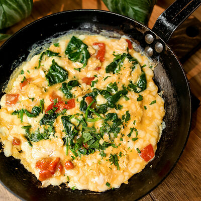 Омлет с Моцареллой, шпинатом и перцем в Сыроварня по цене 420