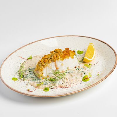 Филе трески в сливочно-шпинатном соусе в Kitchen по цене 790