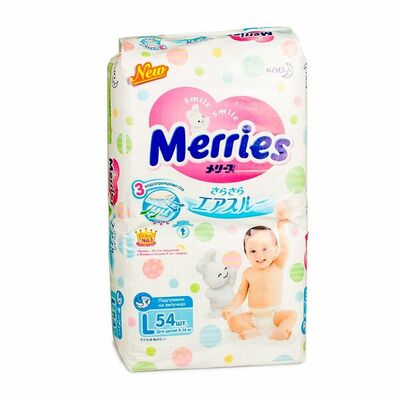 Подгузники для детей размер L Merries, в Азбука Вкуса Экспресс Меню по цене 1999 ₽