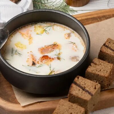 Уха с шашлыком из бородинского хлеба в Два деда по цене 620 ₽