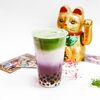 Пудровый чай Таро-Матча с молоком и тапиокой в Black Pug Bubble Tea по цене 700