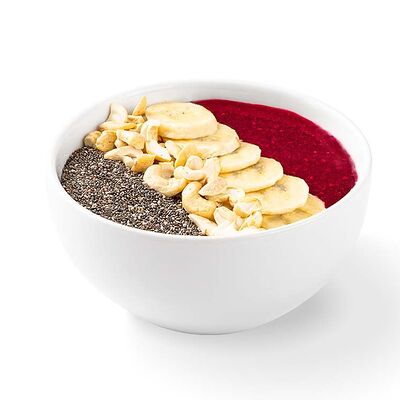 Каша овсяная с чиа, бананом и малиной в БлинБери по цене 185