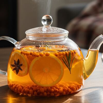 Чай облепиха-апельсин в Mornis Корейская кухня по цене 375 ₽