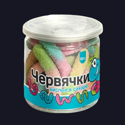 Мармелад жевательный Червяки кислые в КАРО по цене 290 ₽