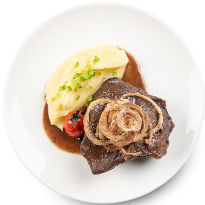 Томлёные говяжьи щёчки в La Maro по цене 6400 ₸