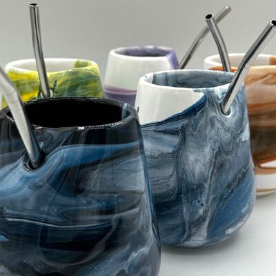 Стакан керамический калабас с бомбильей в Уголок по цене 3850 ₽