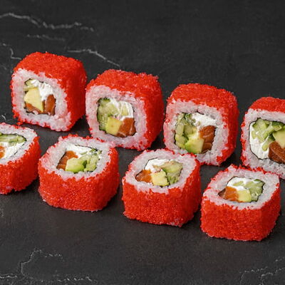 Калифорния с лососем в King Kong Pizza & Rolls по цене 802 ₽