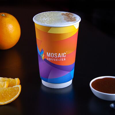 Латте с гречишным мёдом и апельсином большой в Mosaic Coffee по цене 399 ₽