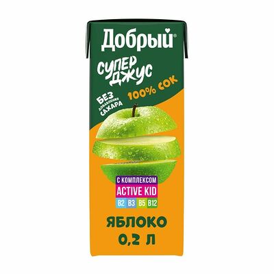 Сок Добрый Aktive kids яблоко в Токи по цене 60 ₽