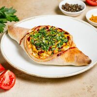 Хачапури с курицей карри и терияки в Хинкали Хо