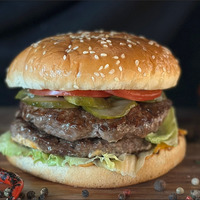 Двойной гамбургер с котлетой из мраморной говядины в LEAF BISTRO express