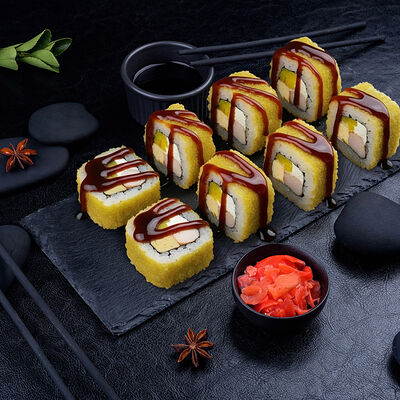 Жареный ролл Марио в Суши даром по цене 367 ₽