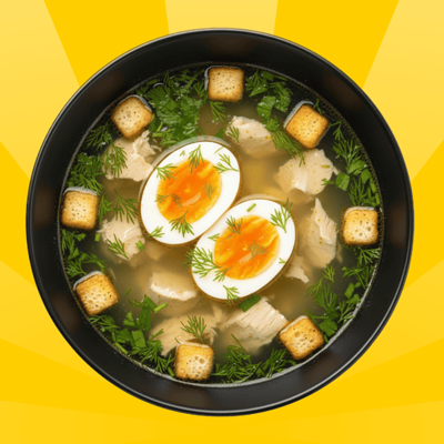 Куриный бульон с яйцом в Горчица по цене 225 ₽