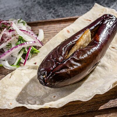 Баклажан с курдюком на углях в Дюшес по цене 200