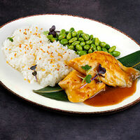 Спинка окуня в мисо глазури в Евразия экспресс