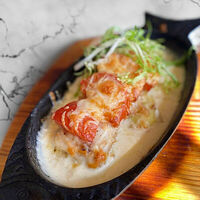 Судак, запеченный с томатами в Хуторок на Пушкина