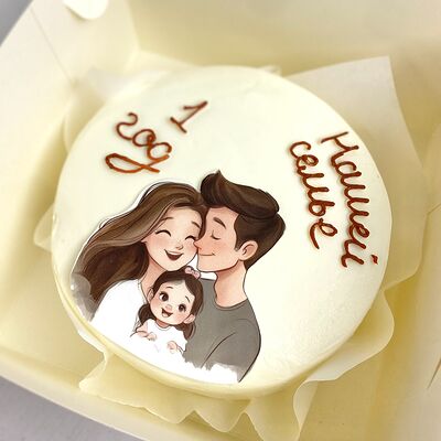 Бенто-торт Год нашей семье в Кондитерский дом Медовый по цене 1900 ₽