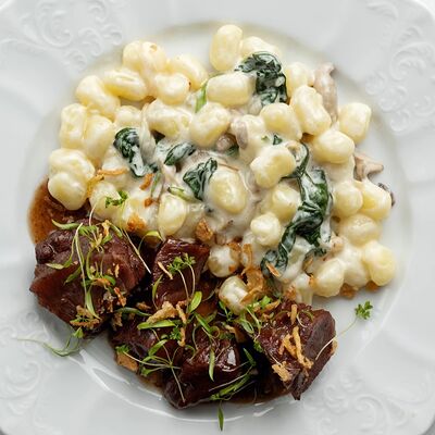 Ньокки с телячьими щеками в Brera по цене 1190 ₽