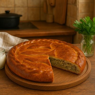 Пирог Рыбный (горбуша, лук) в Пирогиня по цене 1080 ₽