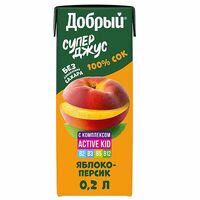 Сок Добрый Супер Джус Яблоко-Персик в Суши Шок