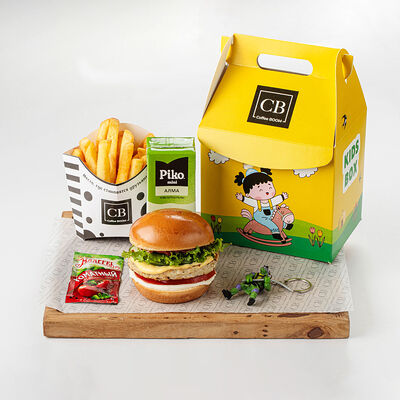 Kids box с куриным гамбургером в Coffee BOOM по цене 3600 ₸