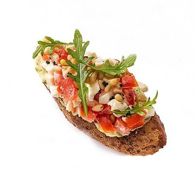 Брускетта с томатами и моцареллой в Перчини на огне по цене 220