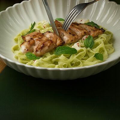 Тальятелле с курицей, лимоном и базиликом в Цыпочка по цене 750 ₽